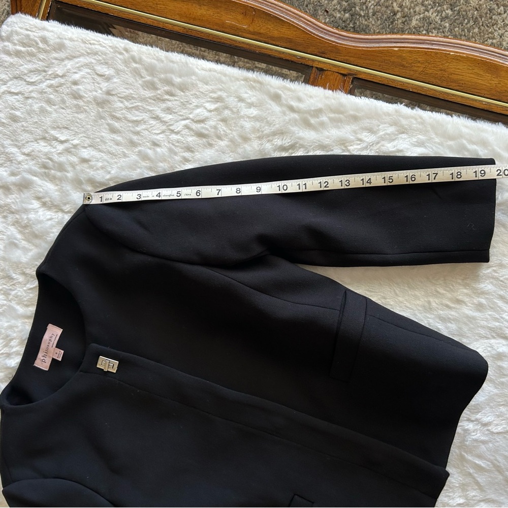 Philosophy Solid Black Blazer Classy Jacket - Siz… - image 8